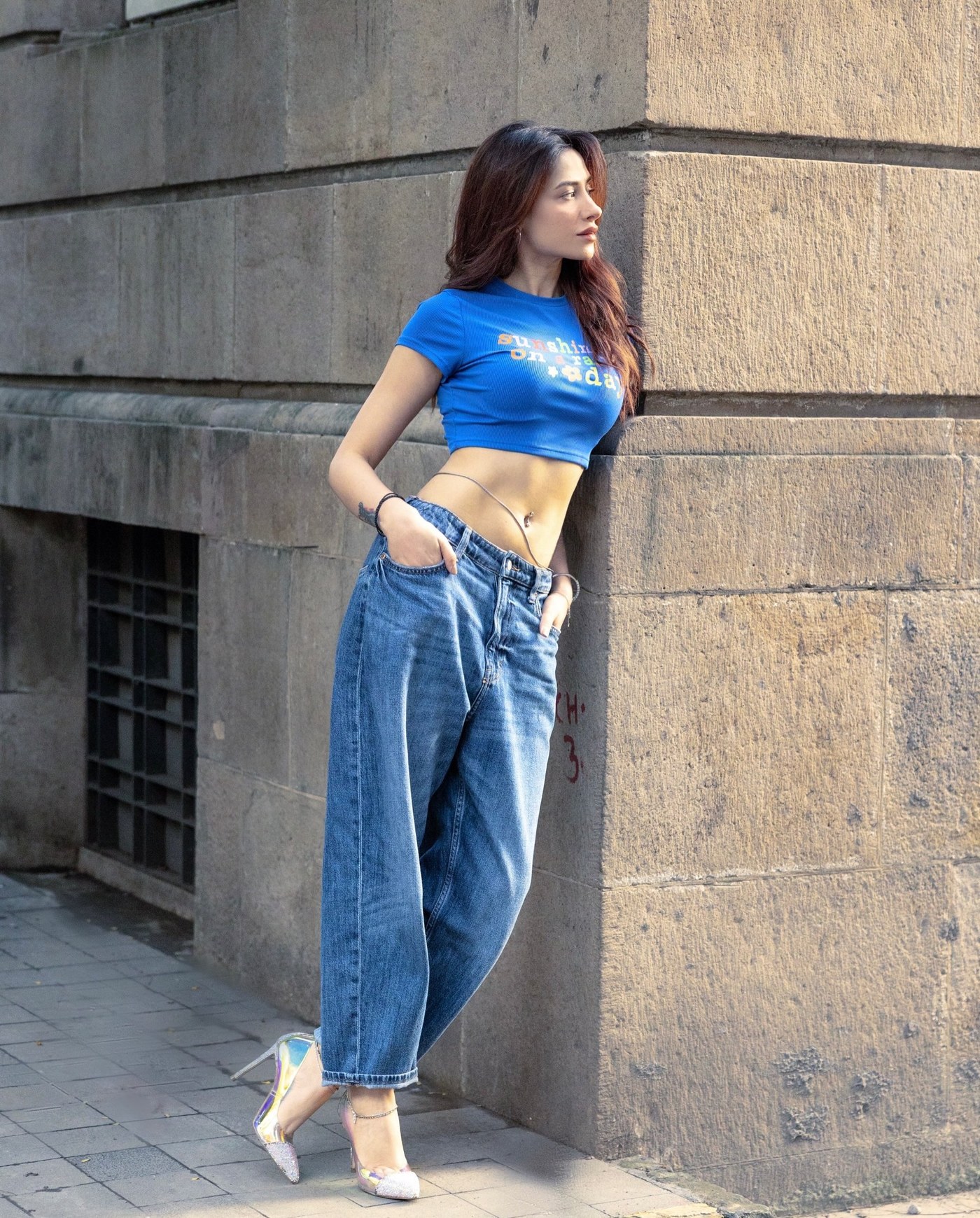 Mahira Sharma’s Chic Blue Look: Effortless Street Style Goals!