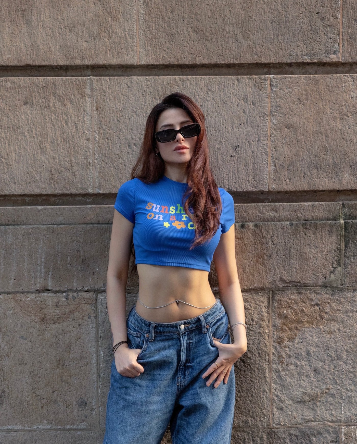 Mahira Sharma’s Chic Blue Look: Effortless Street Style Goals!