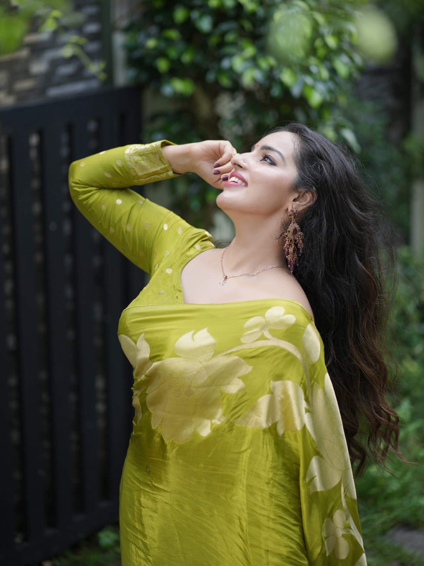 Malavika Menon's Lime Green Silk Saree Look is a Masterclass in Festive Elegance