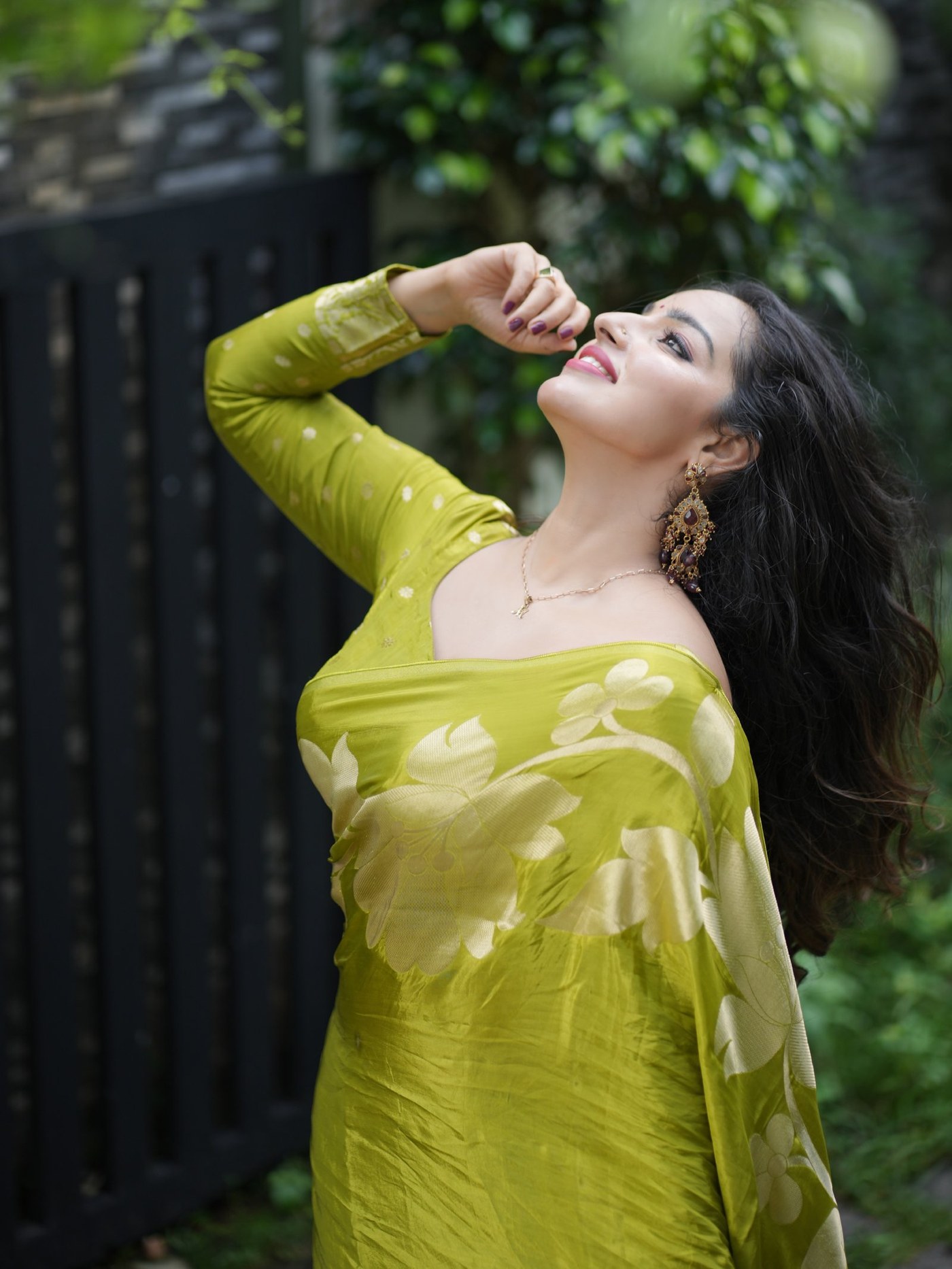 Malavika Menon's Lime Green Silk Saree Look is a Masterclass in Festive Elegance