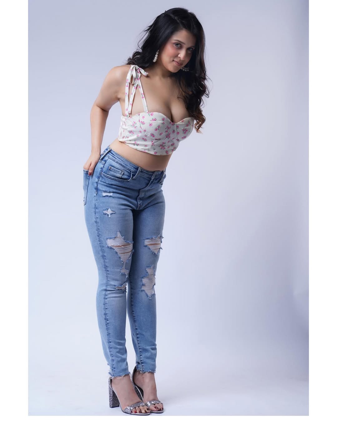Polka Dots and Poses: Mannara Chopra's Chic Look