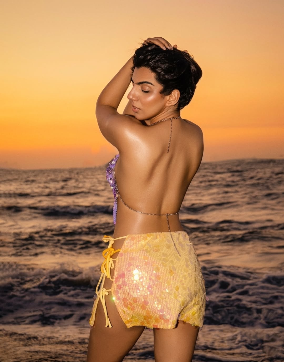 Mannat Khanna's Sunset Beach Glamour Redefines Boho Beach Style