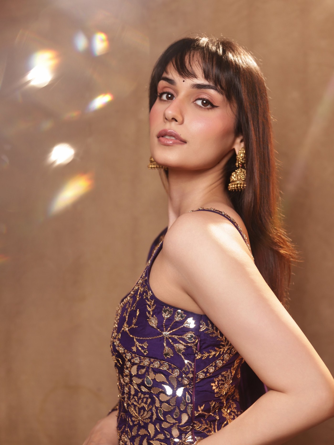 Deep Violet and Gold: Manushi's Occasionwear Masterclass