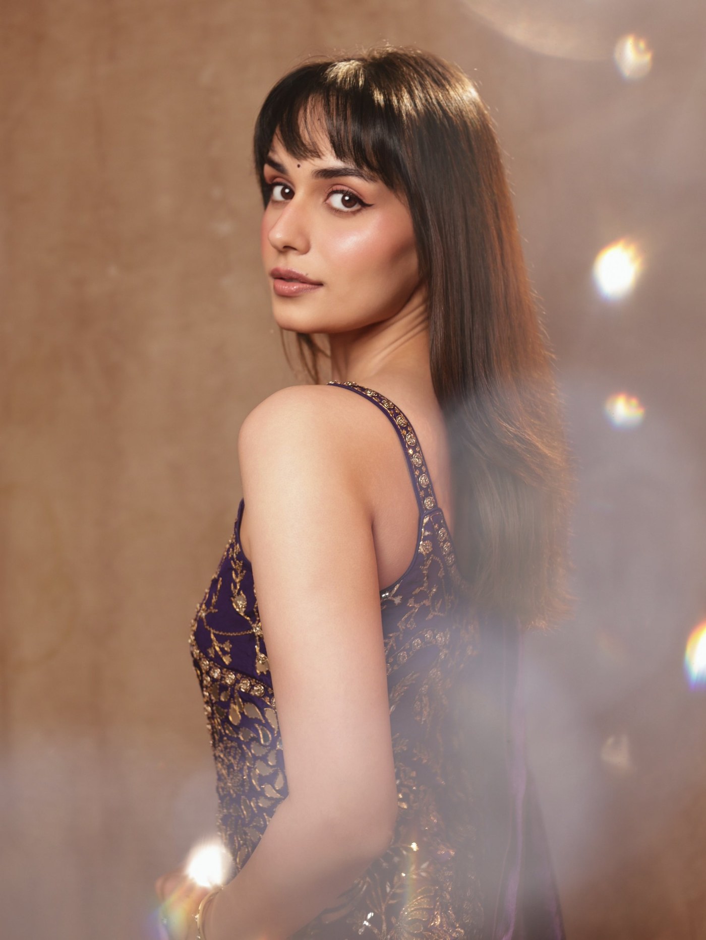 Deep Violet and Gold: Manushi's Occasionwear Masterclass