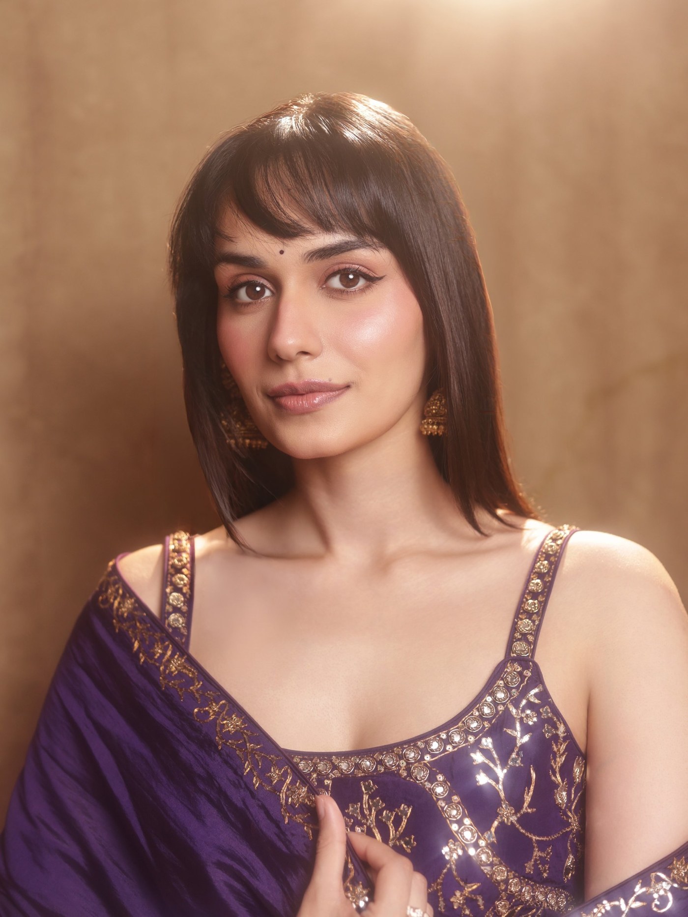 Deep Violet and Gold: Manushi's Occasionwear Masterclass
