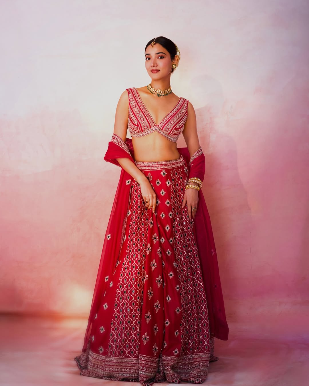 Medha Shankr's Stunning Red Lehenga Looks