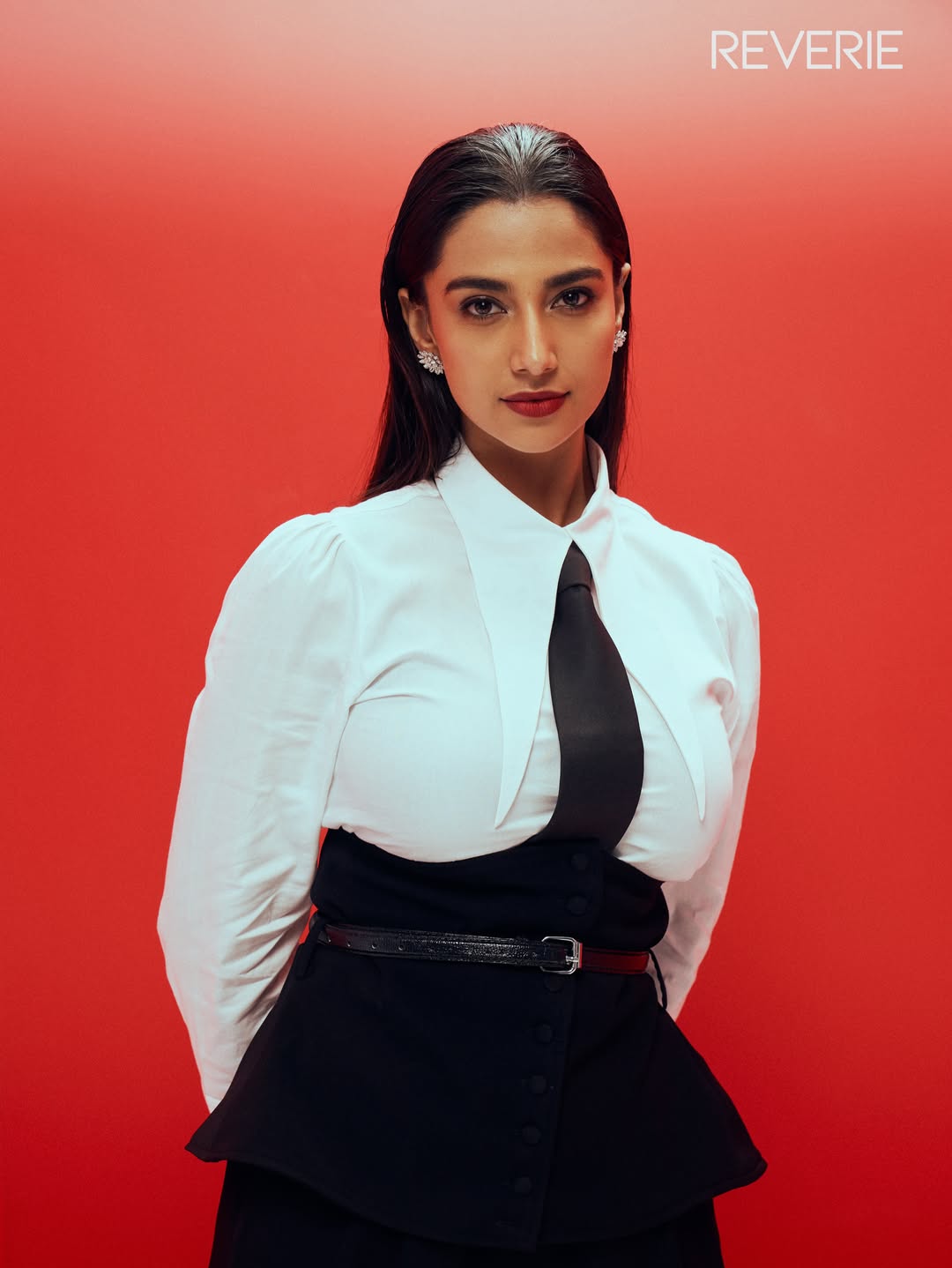 Meenakshi Chaudhary's Sharp Black and White Statement