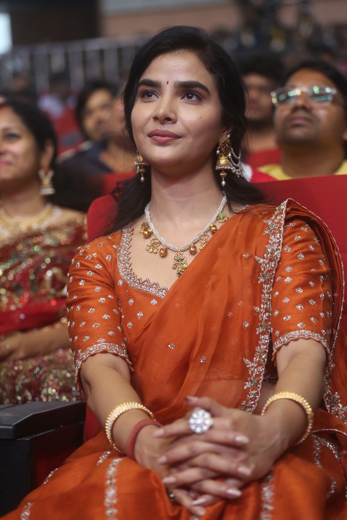 Meenakshi Goswami Radiates Timeless Indian Elegance on the Red Carpet