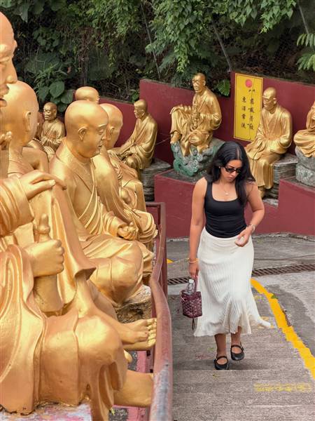 Mirinalini Ravi's Global Glamour! ✨ From Temples to High Fashion Vibes