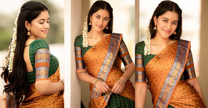 Mirnalini Ravi Ugadi 2023 Saree Photos Collection