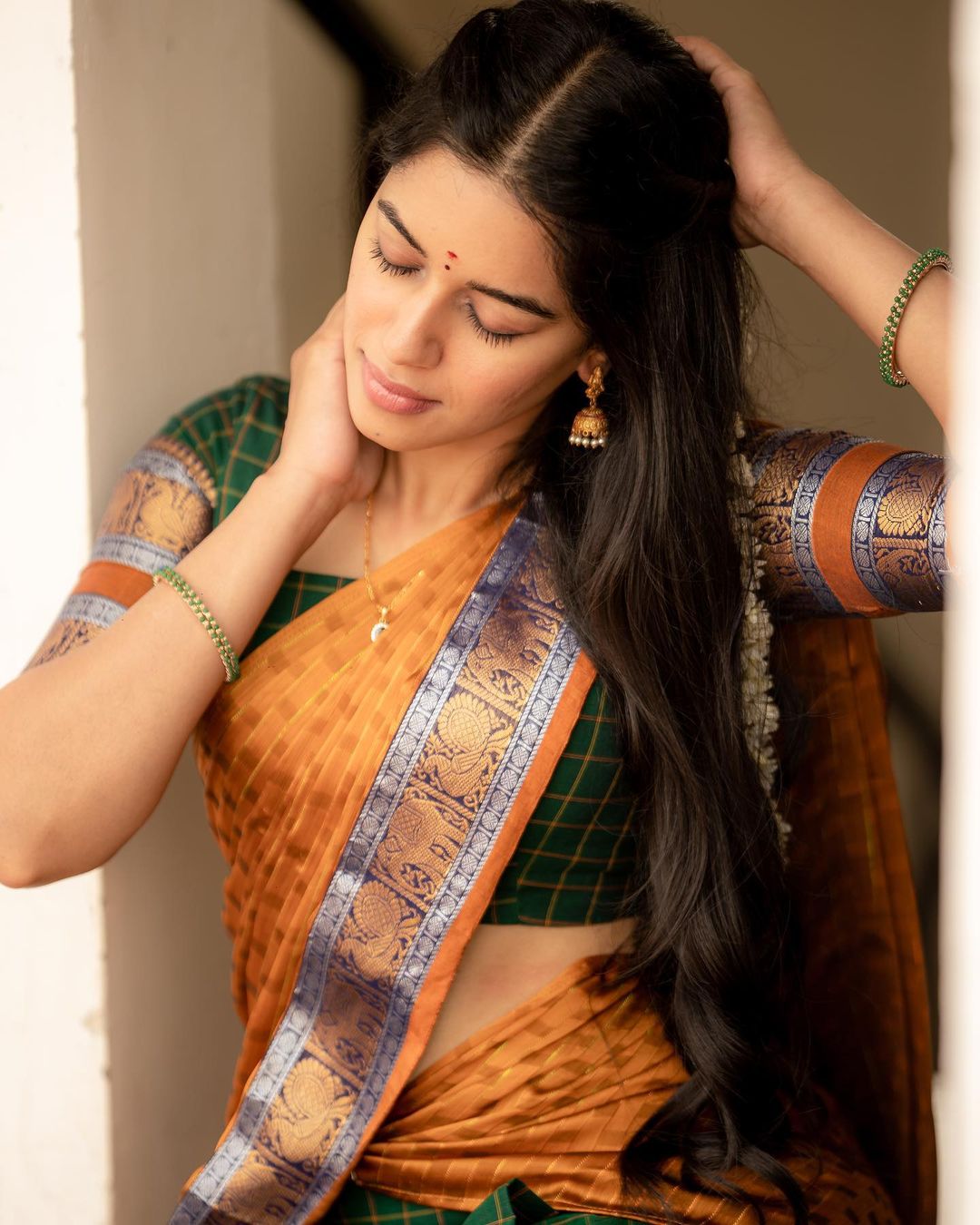 Mirnalini Ravi Ugadi 2023 Saree Photos Collection