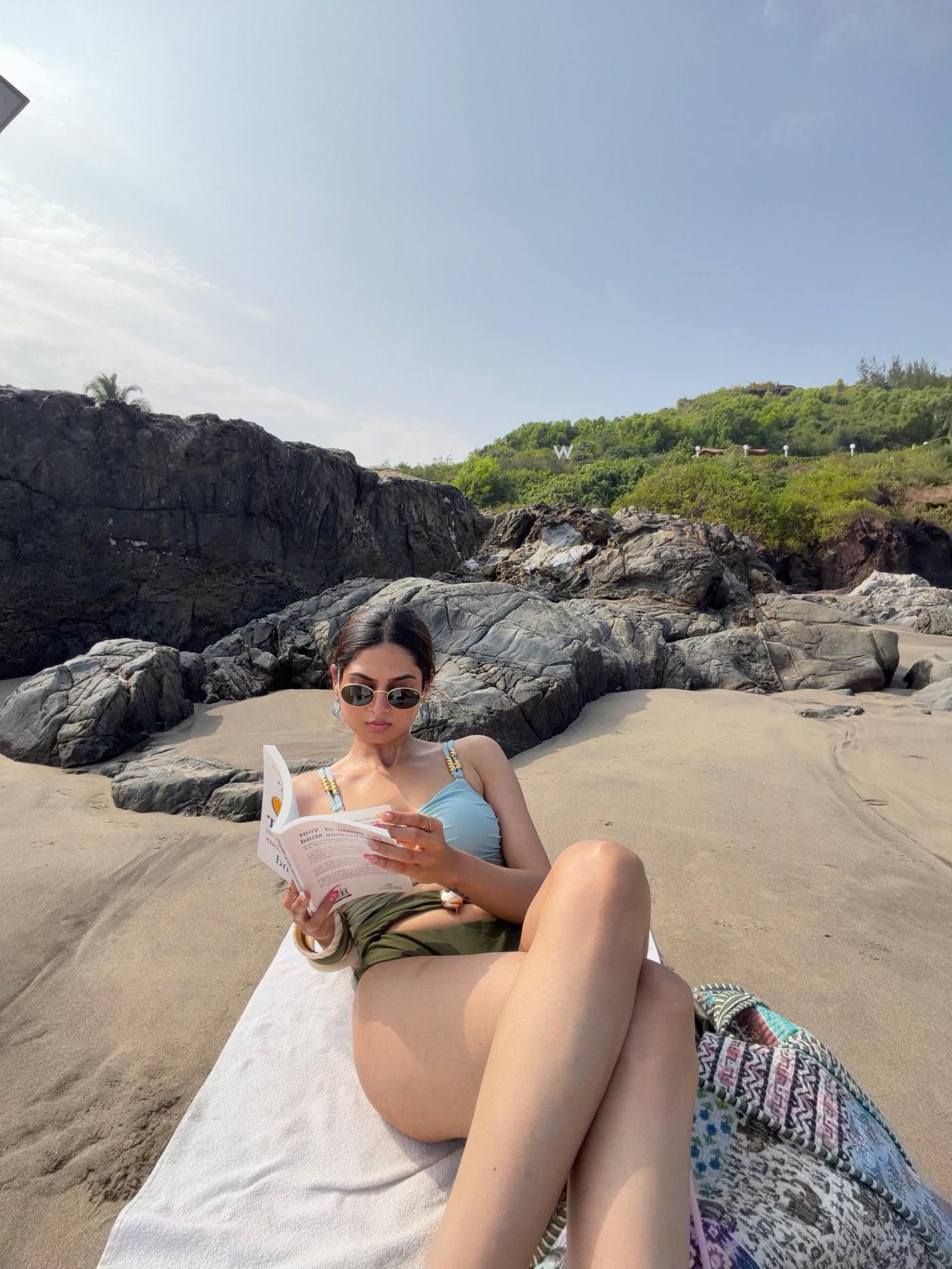 Moksha Kushal showcases a stunning beach look, embodying effortless style in a relaxed seaside setting. - Photos & Updates