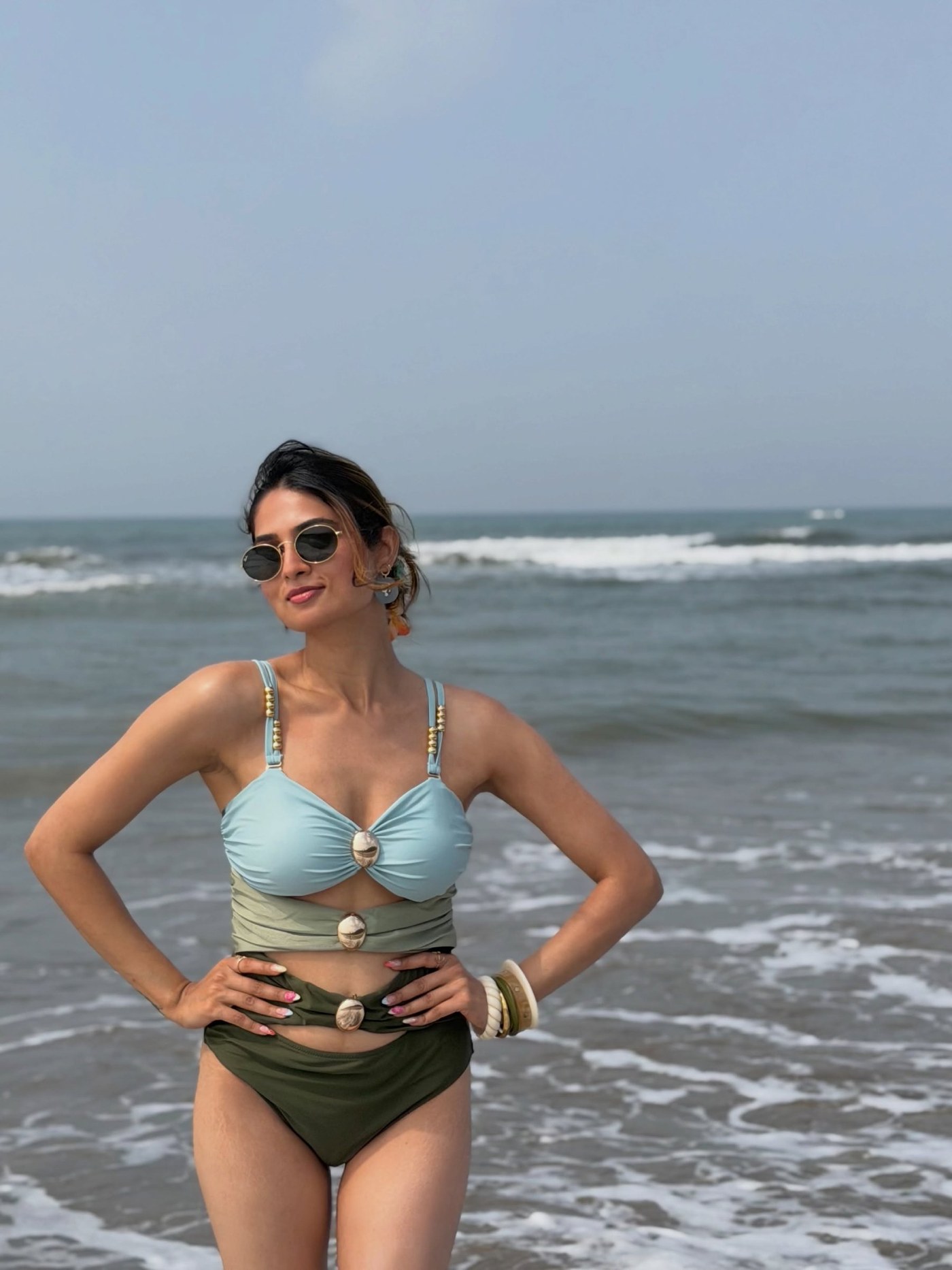 Moksha Kushal's Breezy Beach Style Nails the Ultimate Vacation Vibe