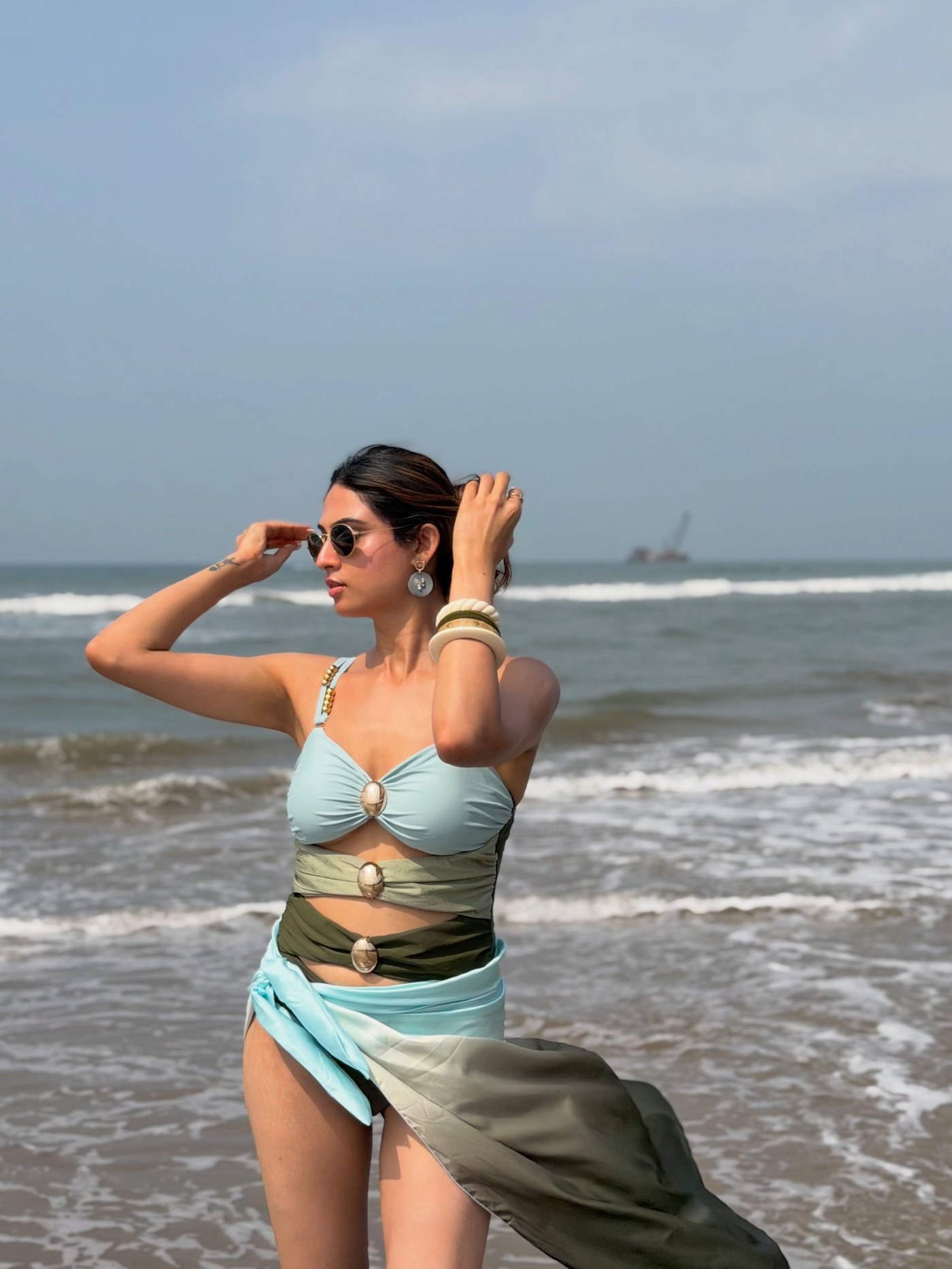 Moksha Kushal's Breezy Beach Style Nails the Ultimate Vacation Vibe