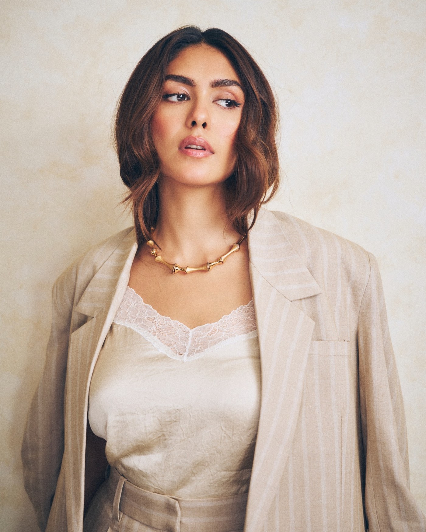 Mrunal Thakur’s Beige Power Suit: Redefining Modern Feminine Strength