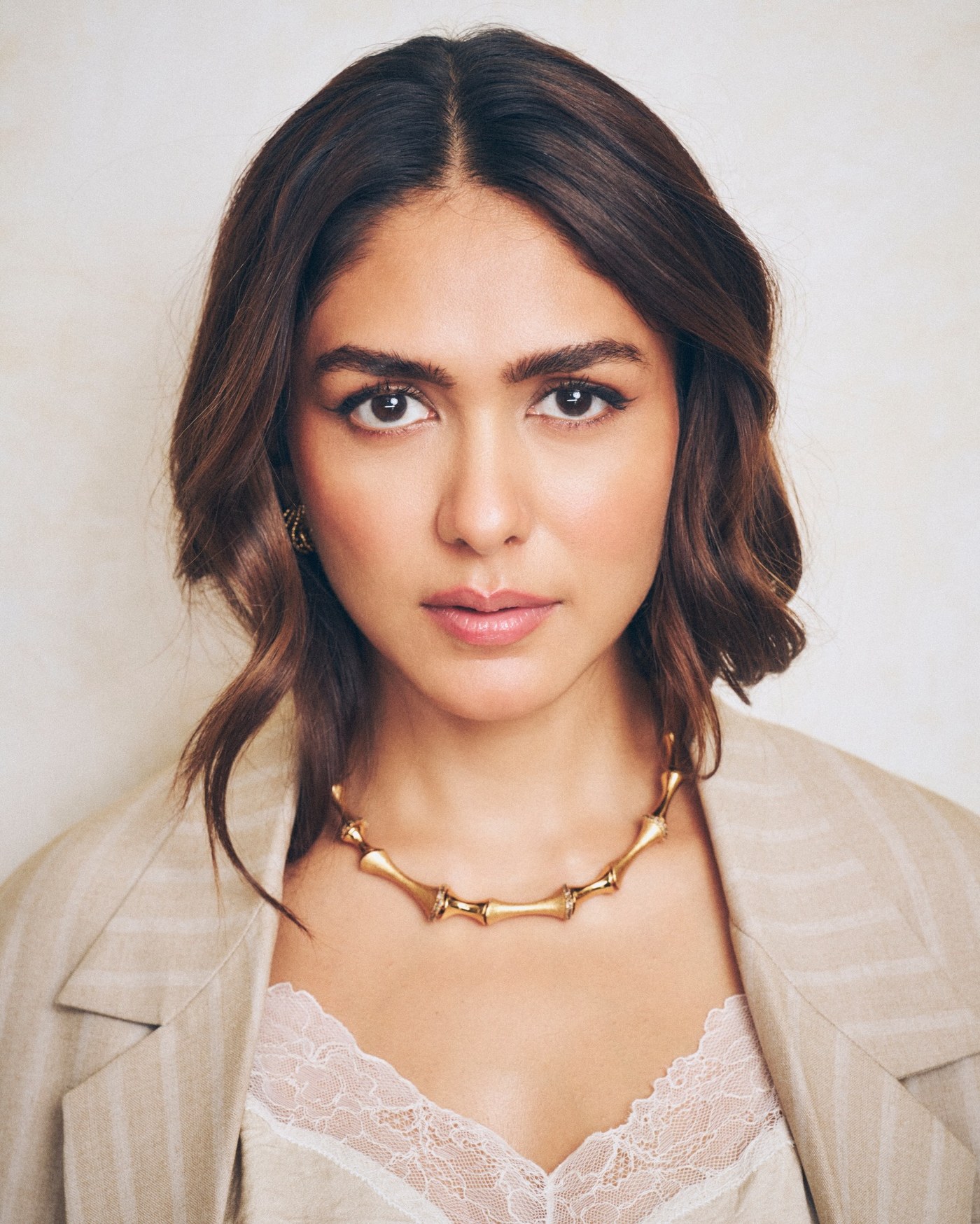 Mrunal Thakur’s Beige Power Suit: Redefining Modern Feminine Strength