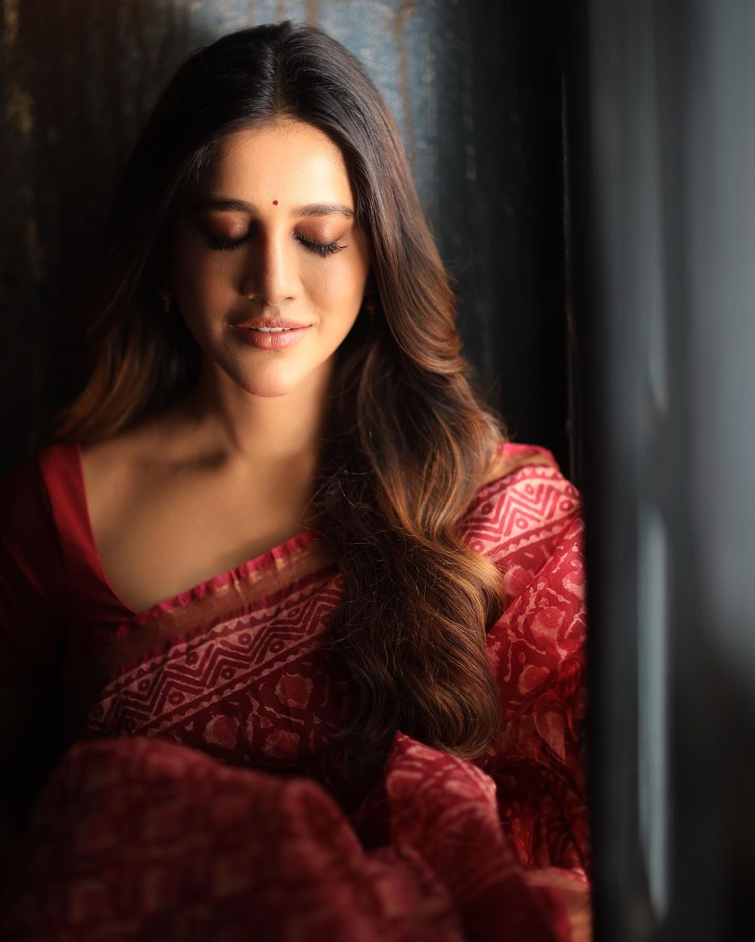 Nabha Natesh Latest Saree Photos Traditional Glamour
