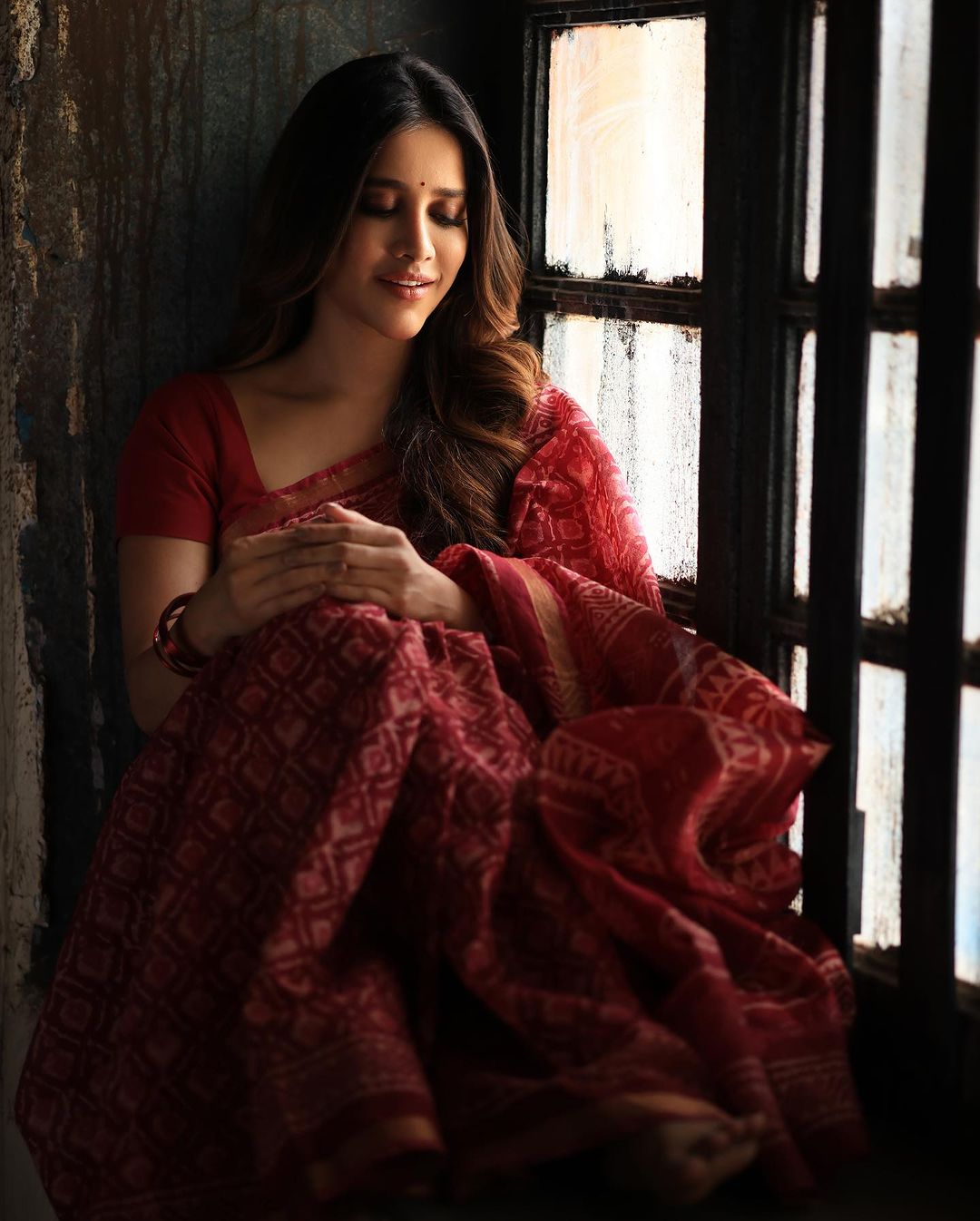Nabha Natesh Latest Saree Photos Traditional Glamour
