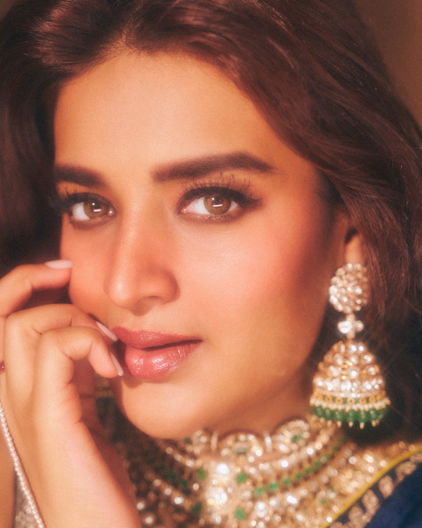 Nidhhi Agerwal's Royal Blue Saree Captivates Hearts with Maharani Elegance