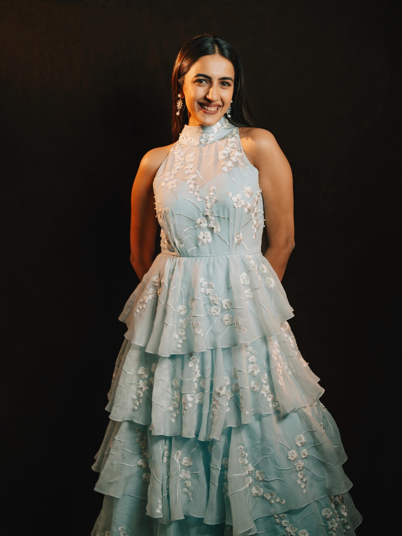 Niharika Konidela’s Pastel Perfection: Effortless Glamour Blooms in Dreamy Blue