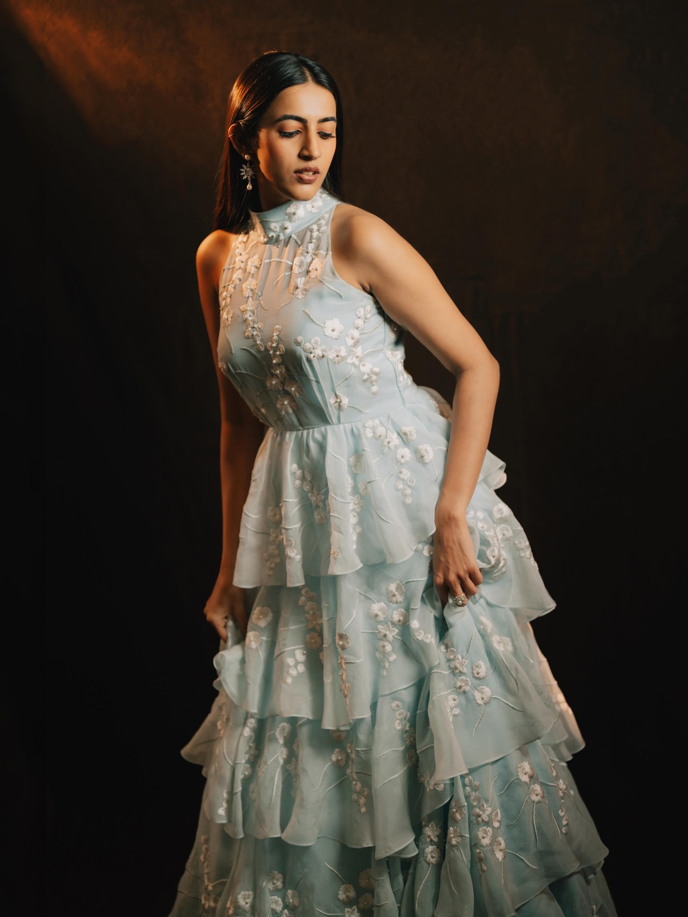 Niharika Konidela’s Pastel Perfection: Effortless Glamour Blooms in Dreamy Blue