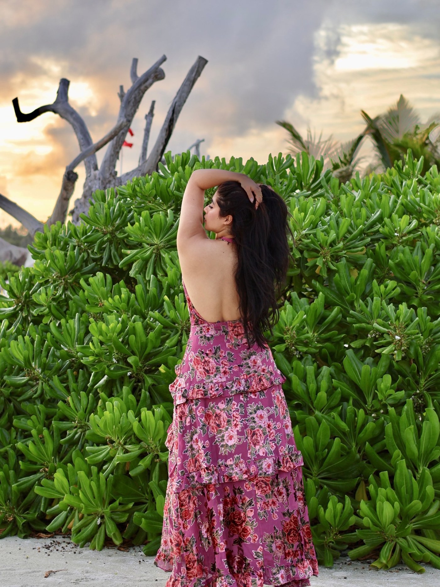 Nikita Sharma's Effortless Bohemian Charm in Maldives Blooms