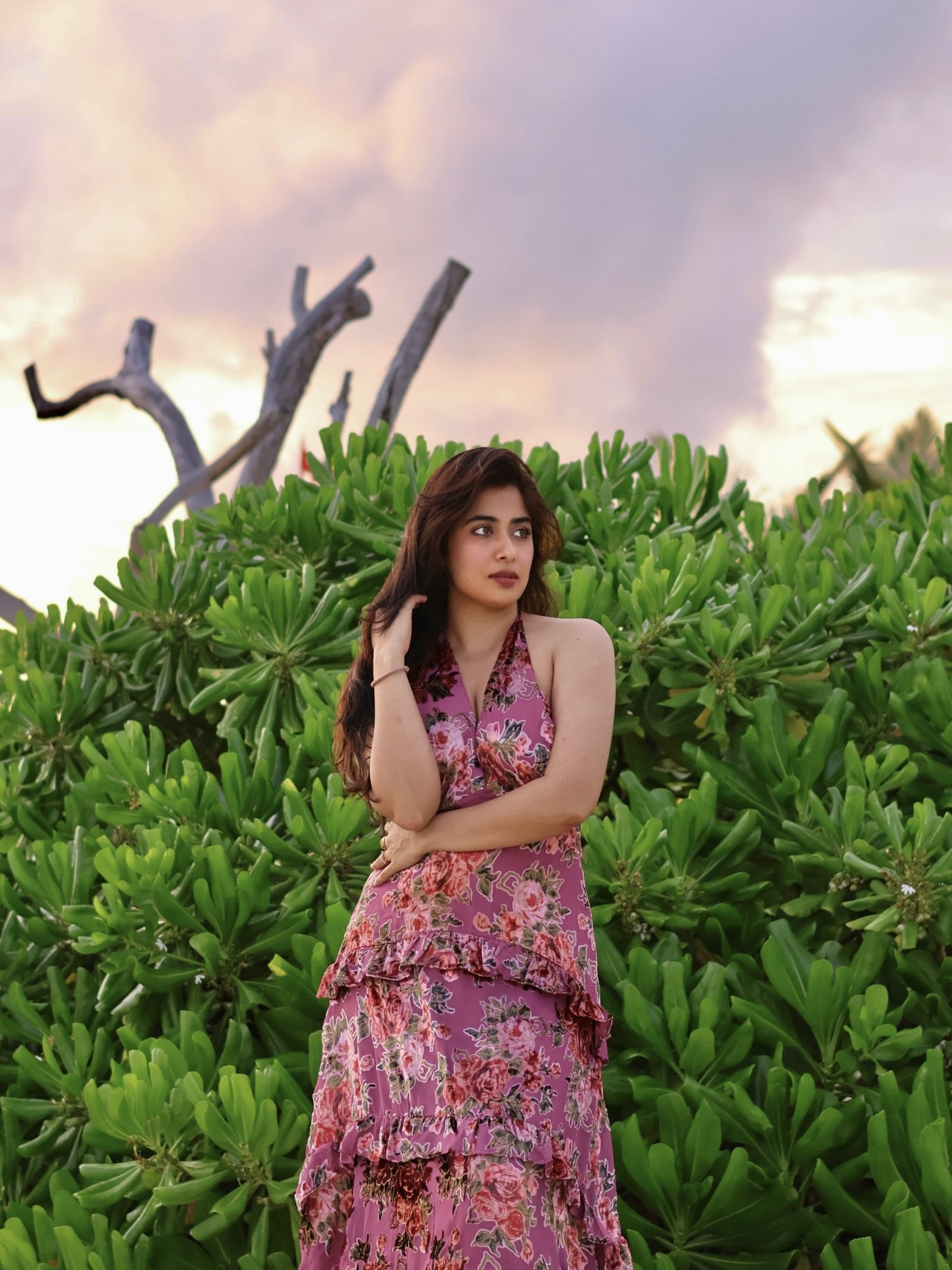 Nikita Sharma's Effortless Bohemian Charm in Maldives Blooms