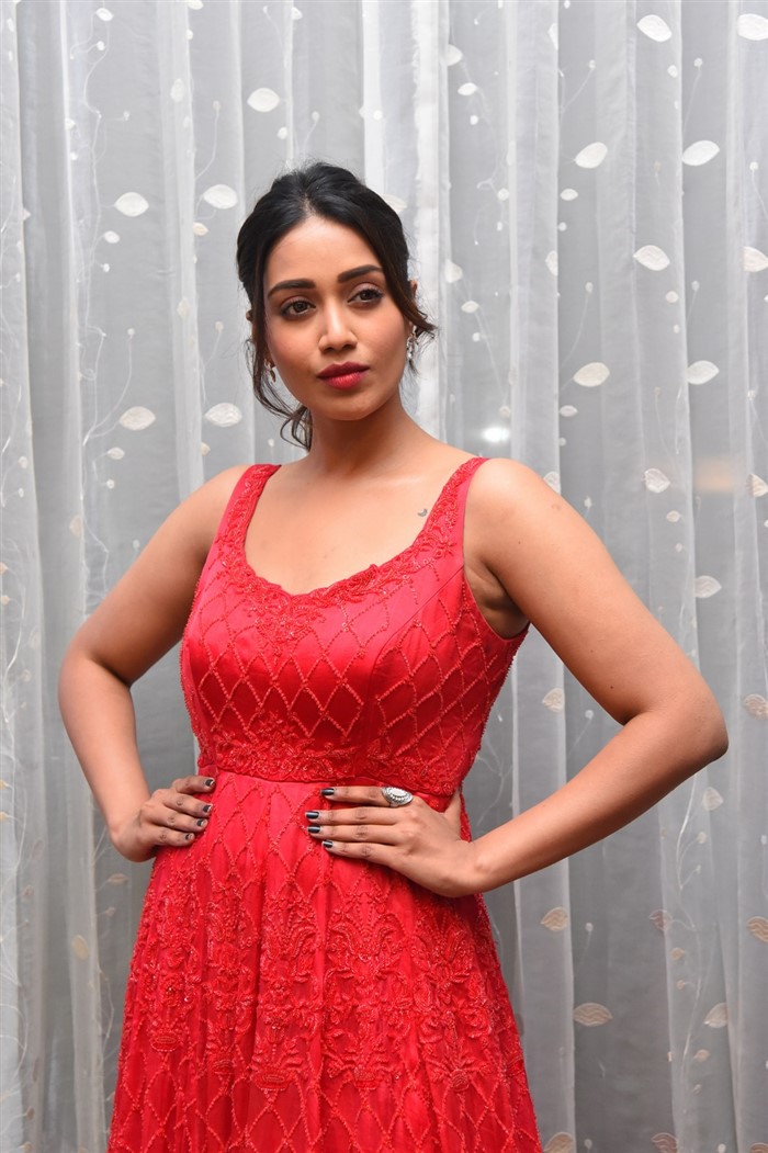 Nivetha Pethuraj's Stunning Red Ensemble Showcase