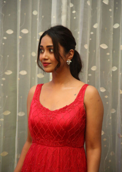 Nivetha Pethuraj's Stunning Red Ensemble Showcase