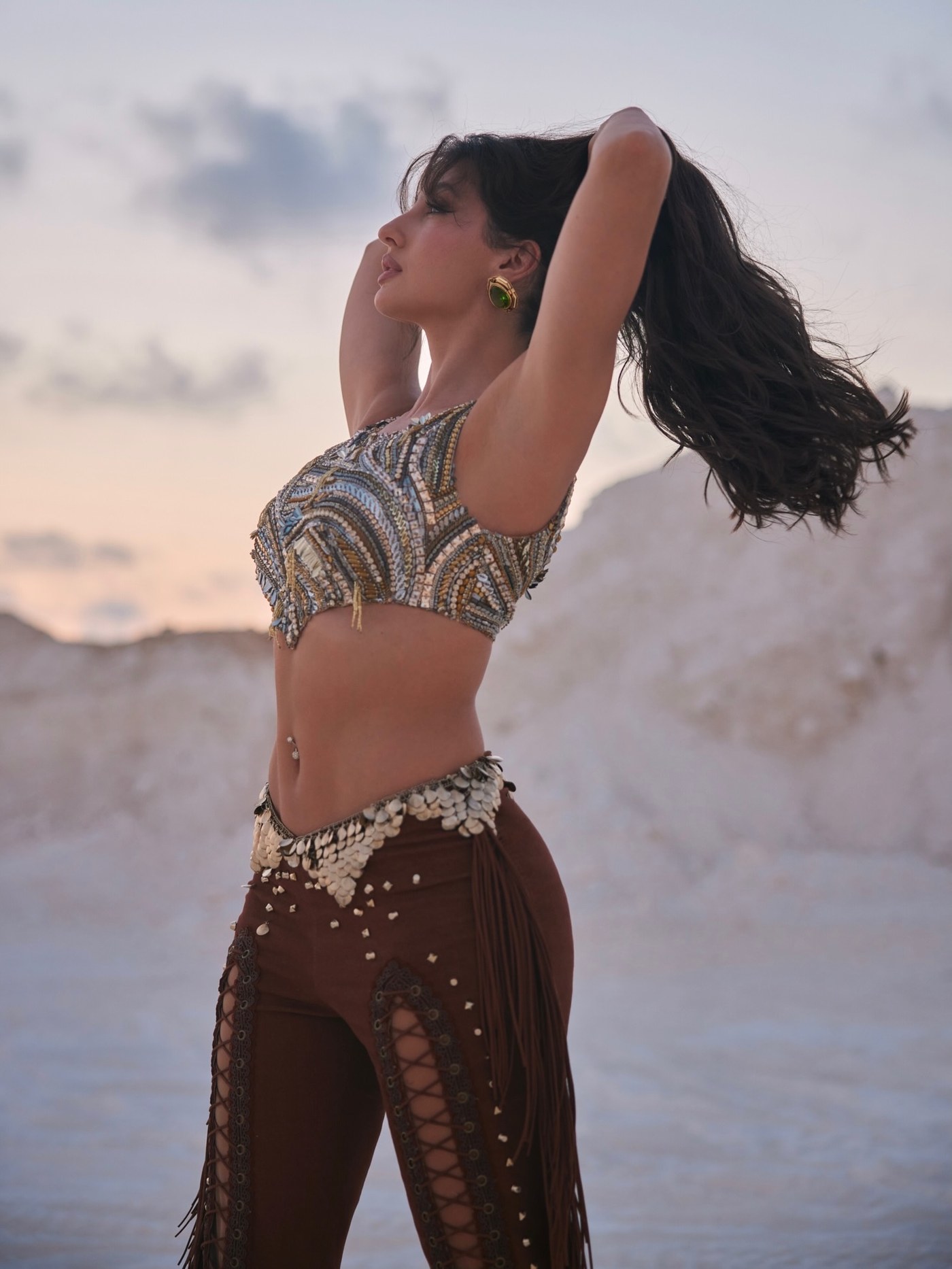 Nora Fatehi Masters Bohemian Chic: A Modern Fashion Statement