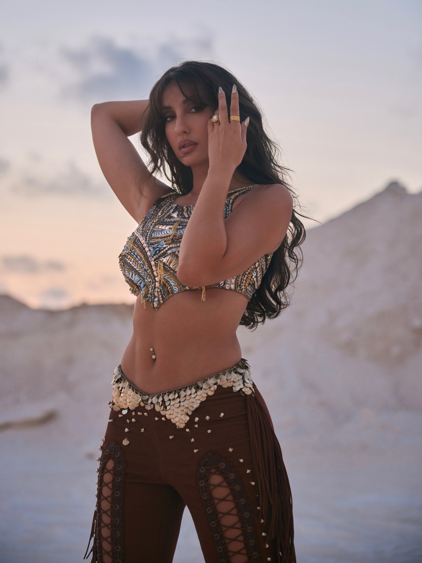 Nora Fatehi Masters Bohemian Chic: A Modern Fashion Statement