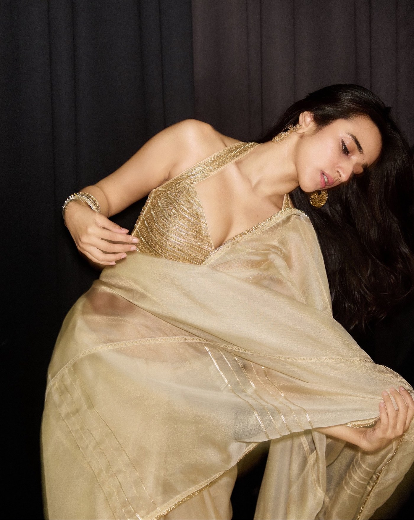 Nuveksha's Golden Goddess Glow: Quiet Luxury Redefined in Silk and Style
