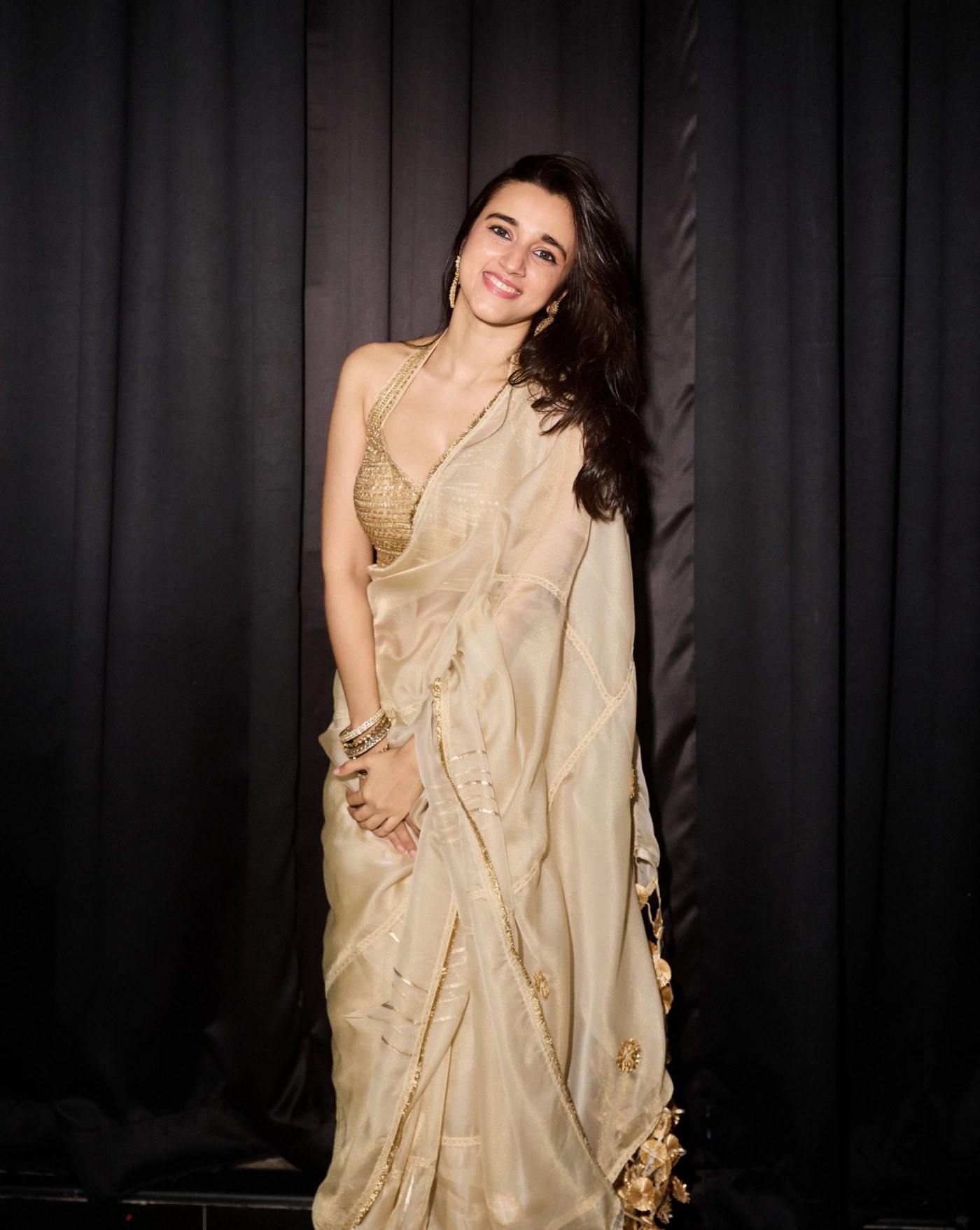 Nuveksha's Golden Goddess Glow: Quiet Luxury Redefined in Silk and Style