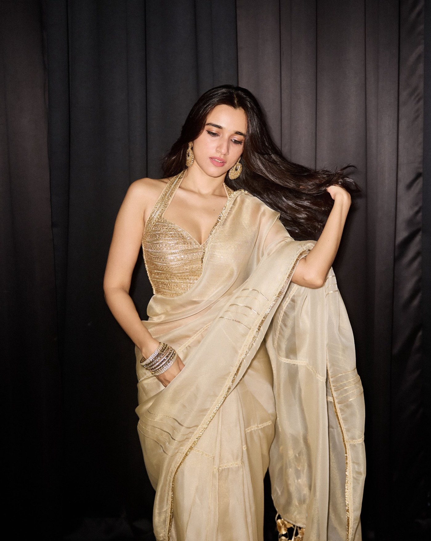 Nuveksha's Golden Goddess Glow: Quiet Luxury Redefined in Silk and Style