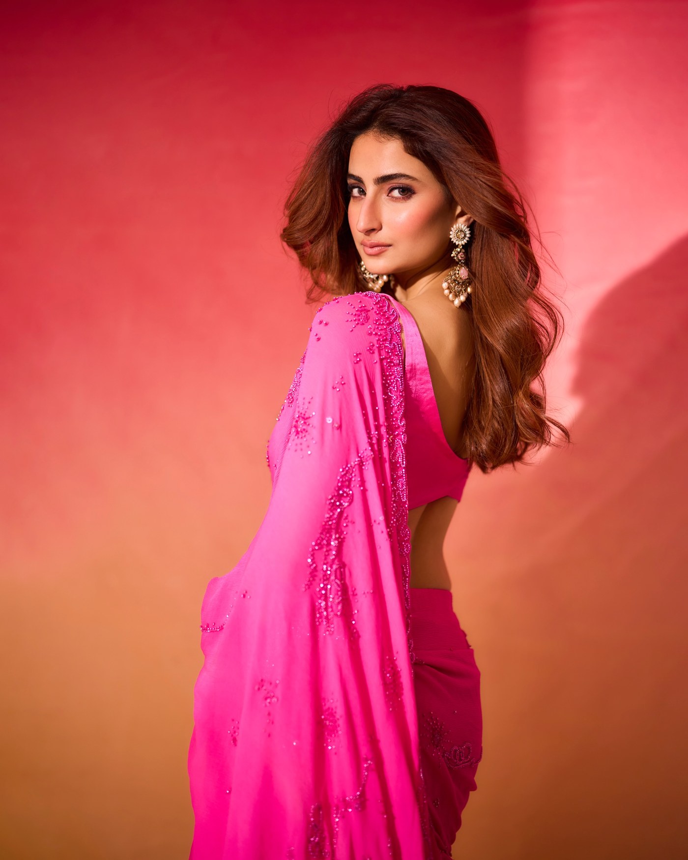 Fuchsia Focus: Palak Tiwari's Bold Festive Structure