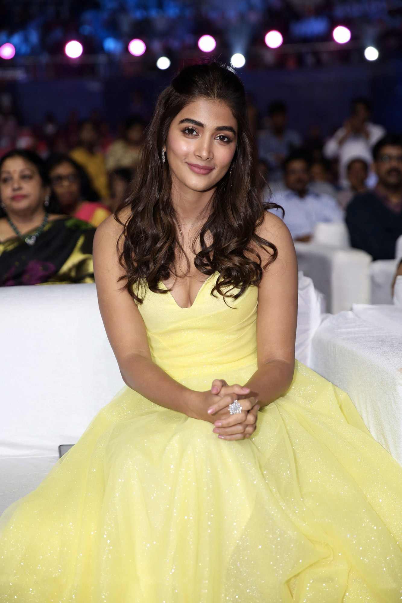 Pooja Hegde's Golden Glamour: A Stunning Photo Gallery
