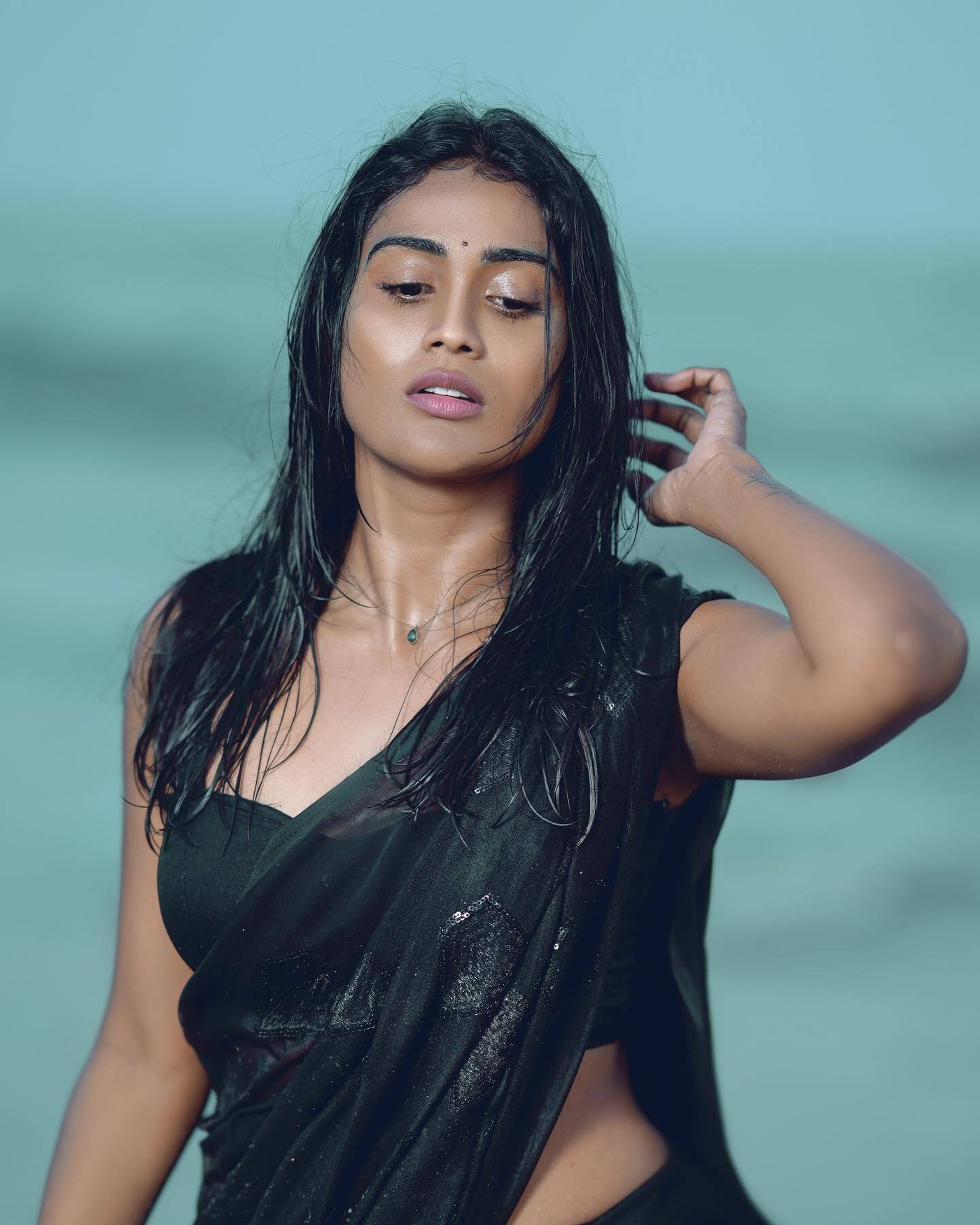 Poornima Ravi: Coastal Muse in Stunning Monochrome Shots