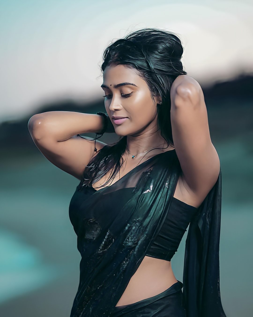 Poornima Ravi: Coastal Muse in Stunning Monochrome Shots
