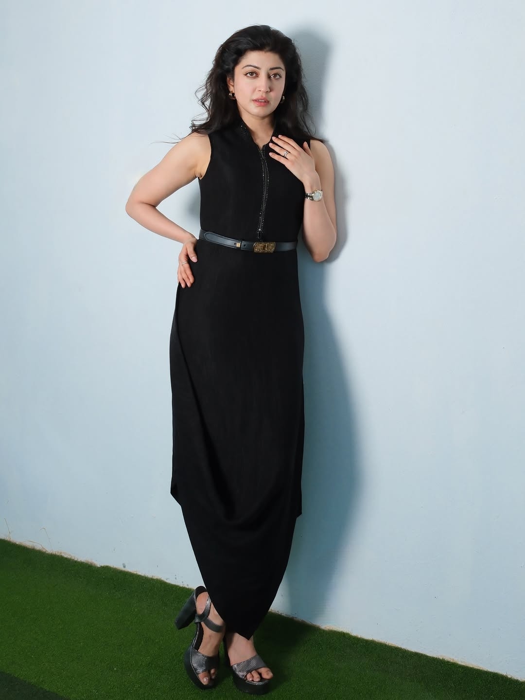 Pranitha Subhash: Effortlessly Chic in Black and Gold