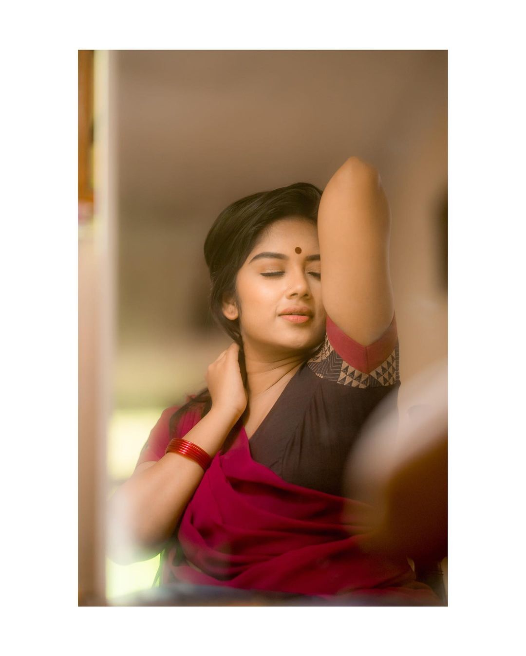 Preethi Sharma's Stunning Magenta & Maroon Looks