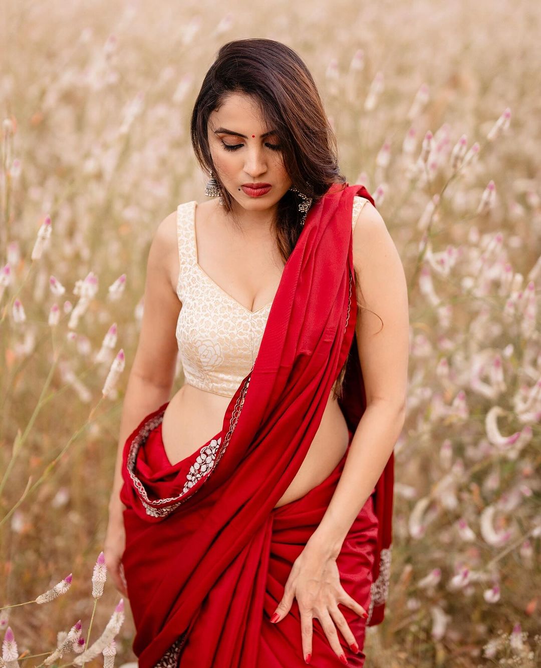 Priyanka Kholgade Stunning Saree Photos and Glamour Looks