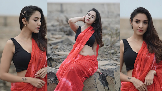 Priyanka Kholgade Stunning Traditional Saree Photos