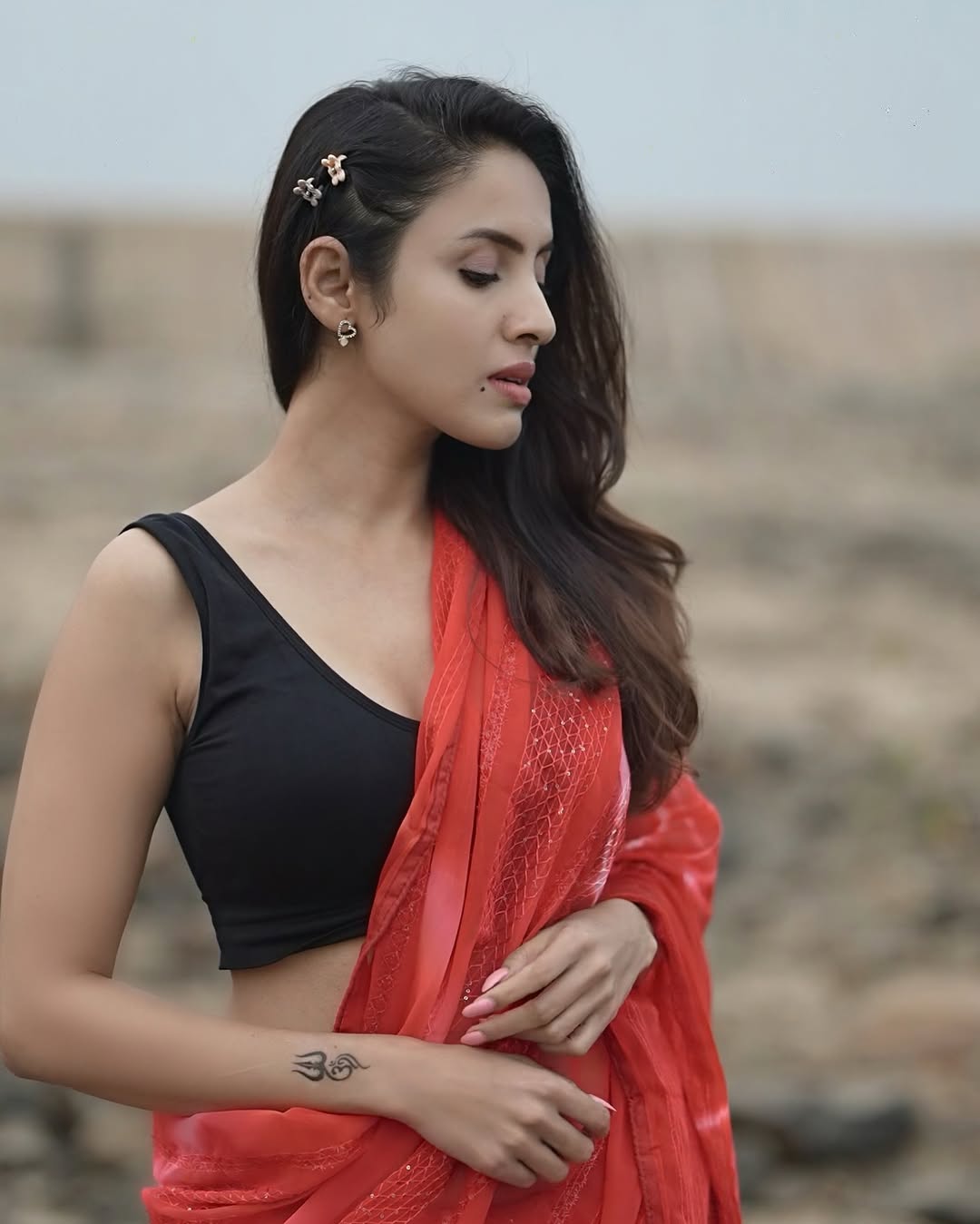Priyanka Kholgade Stunning Traditional Saree Photos