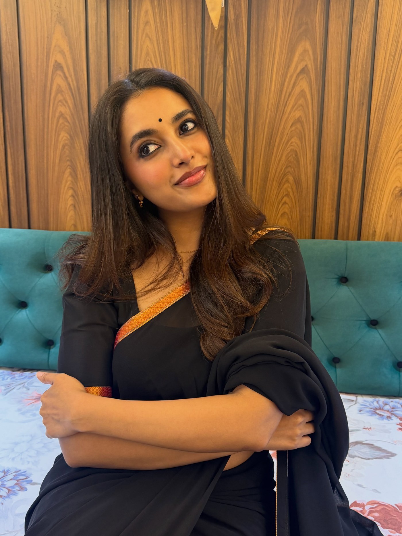 Black Saree Study: Priyanka Mohan's Measured Moment