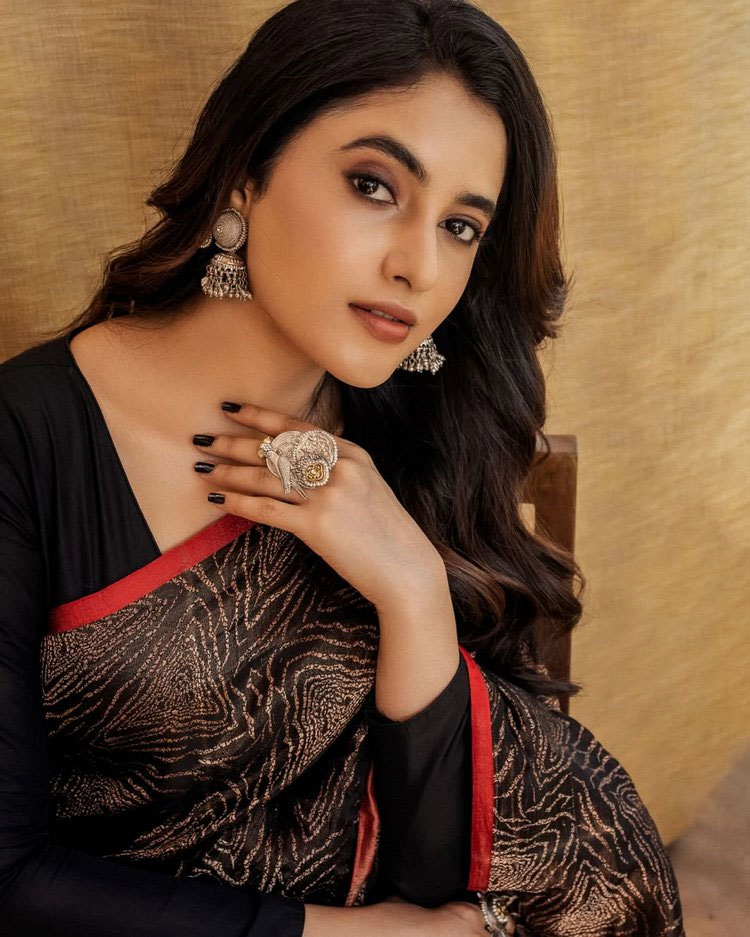Black Saree Study: Priyanka Mohan's Measured Moment