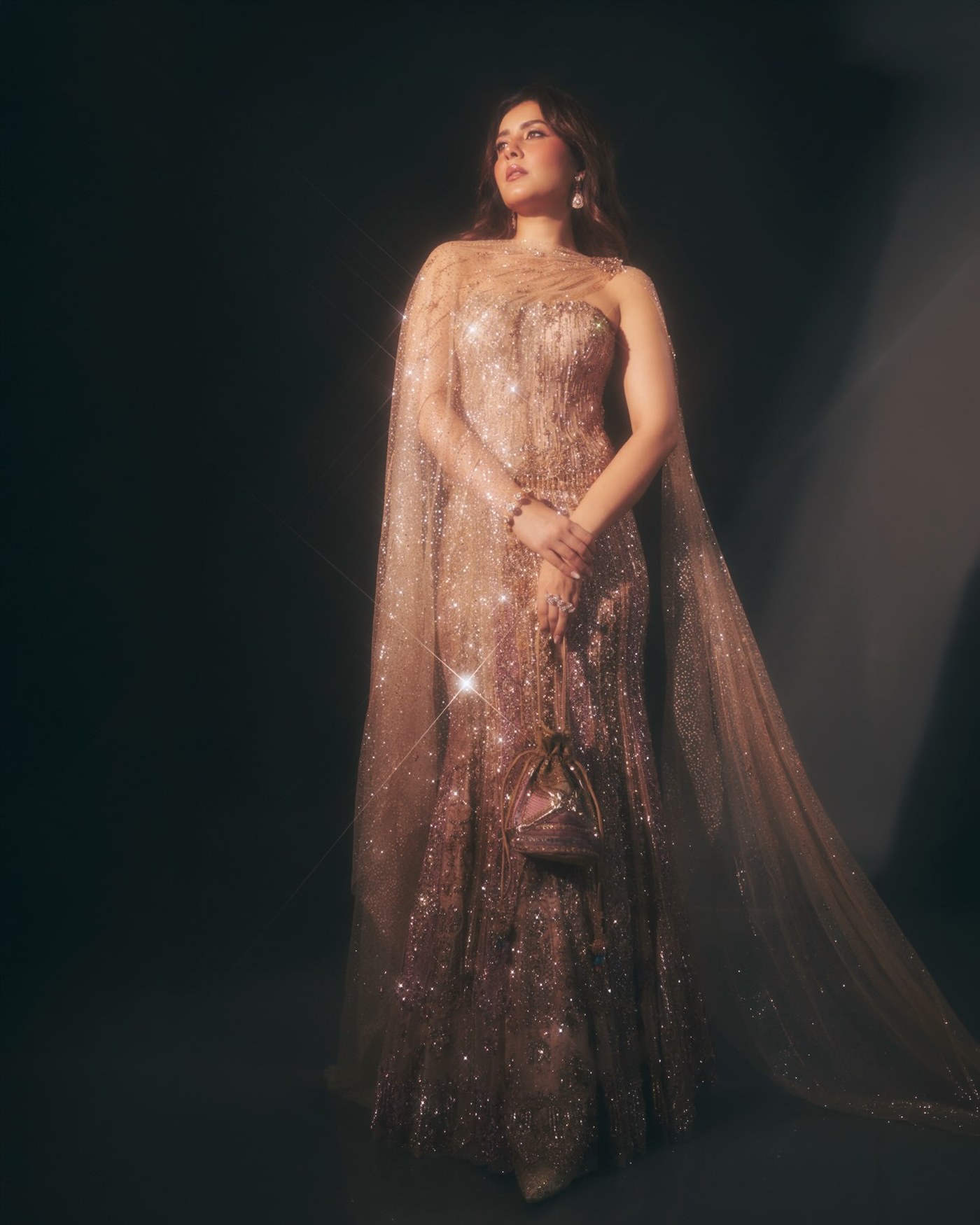 Golden Goddess! Raashii Khanna Dazzles in Regal Golden Gown Moment