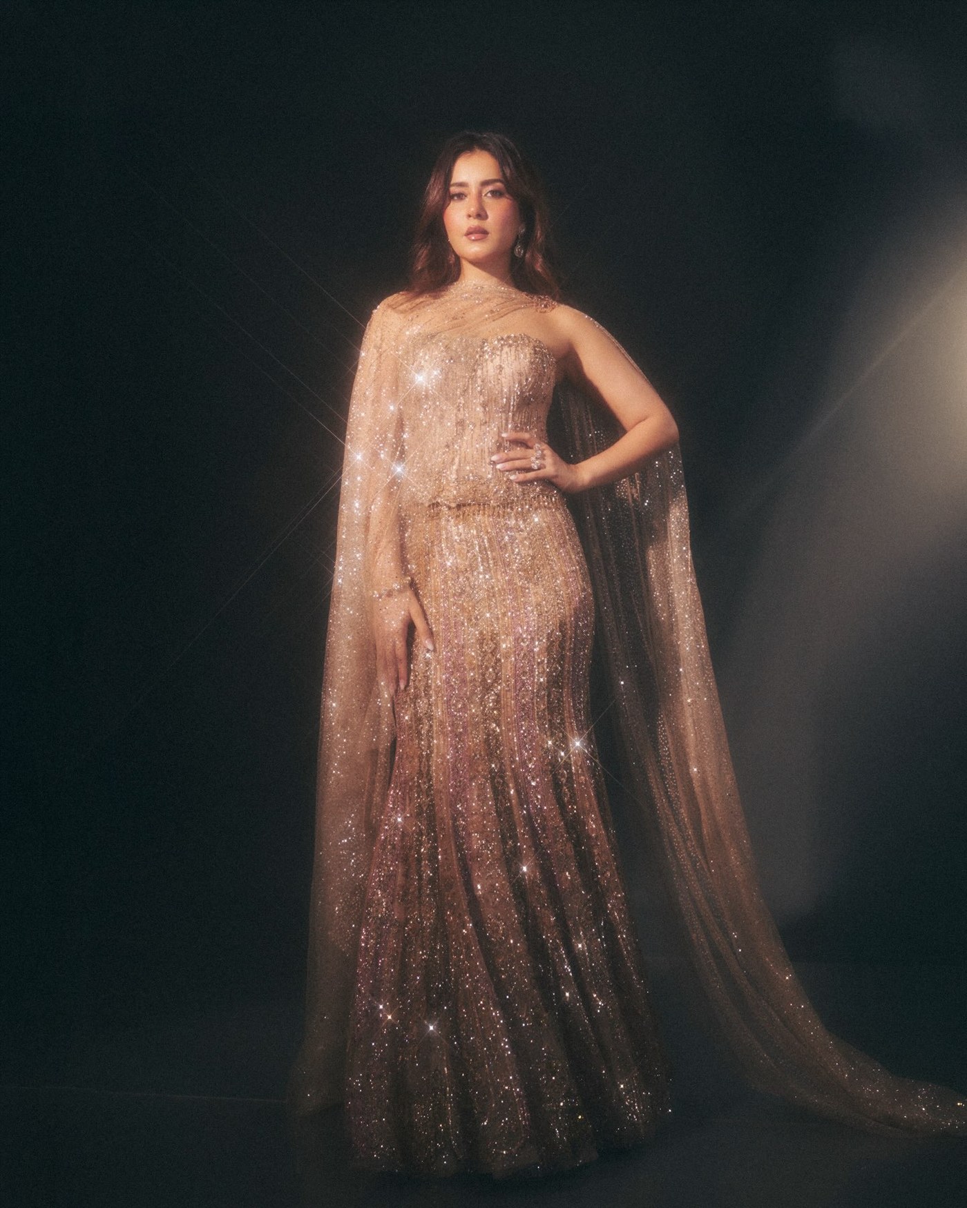 Golden Goddess! Raashii Khanna Dazzles in Regal Golden Gown Moment