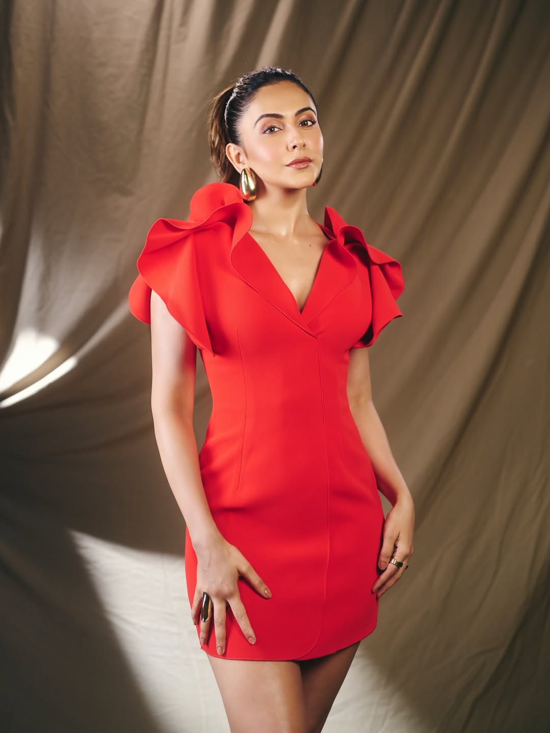 Rakul Preet Singh Red Dress Power Dressing Redefines Glamour