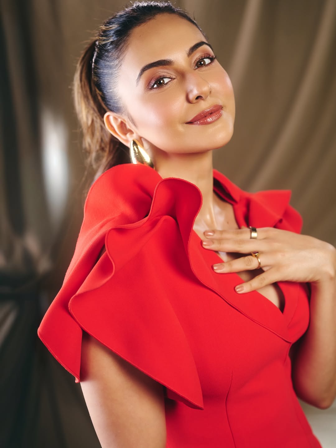 Rakul Preet Singh Red Dress Power Dressing Redefines Glamour