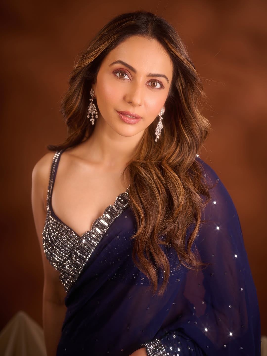 Rakul Preet Singh's Stunning Blue Saree Ensemble